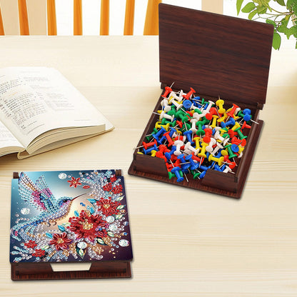 Animals Diamond Painting Notecard Box Gem Art Sticky Note Holder for Home Office