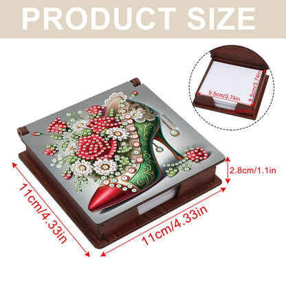 Animals Diamond Painting Notecard Box Gem Art Sticky Note Holder for Home Office