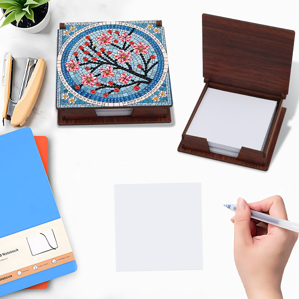 Animals Diamond Painting Notecard Box Gem Art Sticky Note Holder for Home Office