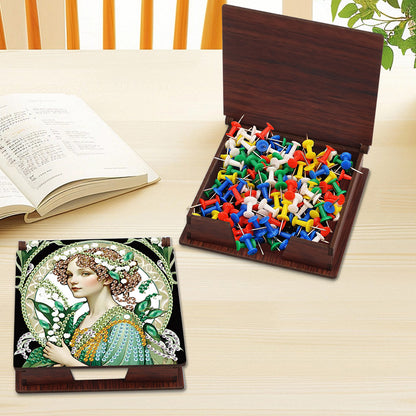 Animals Diamond Painting Notecard Box Gem Art Sticky Note Holder for Home Office