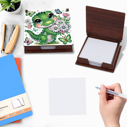 Animals Diamond Painting Notecard Box Gem Art Sticky Note Holder for Home Office