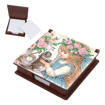 Animals Diamond Painting Notecard Box Gem Art Sticky Note Holder for Home Office