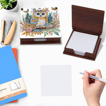Animals Diamond Painting Notecard Box Gem Art Sticky Note Holder for Home Office