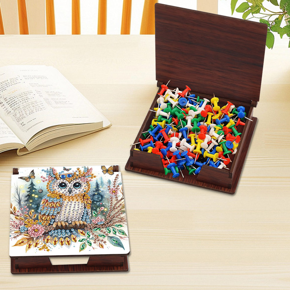 Animals Diamond Painting Notecard Box Gem Art Sticky Note Holder for Home Office