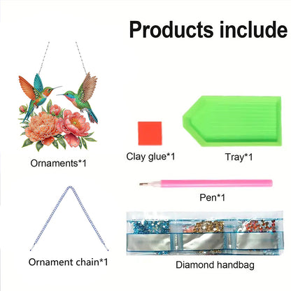 Acrylic Special Shape Horn Cactus Rhinestone Diamond Art Pendants for Art Crafts