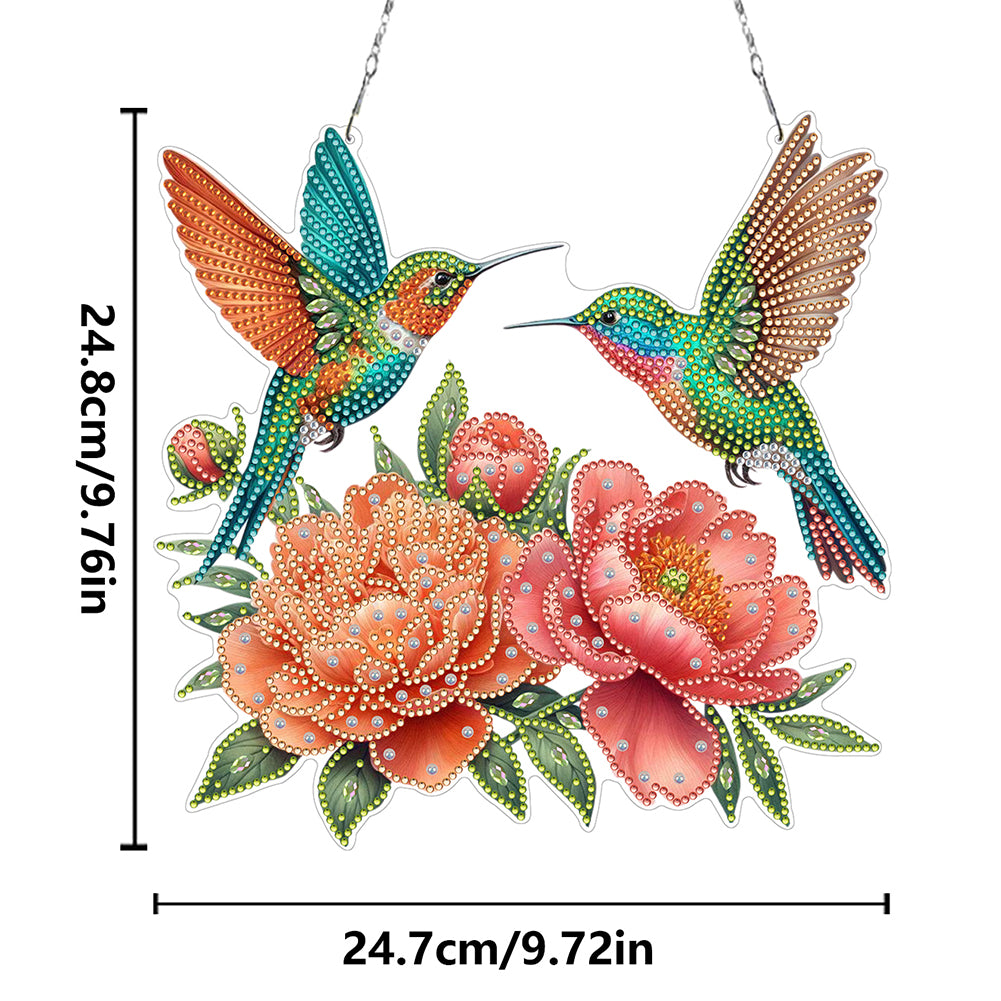 Acrylic Special Shape Horn Cactus Rhinestone Diamond Art Pendants for Art Crafts