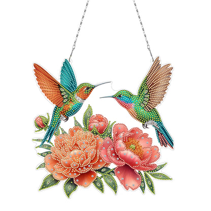 Acrylic Special Shape Horn Cactus Rhinestone Diamond Art Pendants for Art Crafts