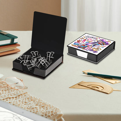 Animals Diamond Painting Notecard Box Gem Art Sticky Note Holder for Home Office