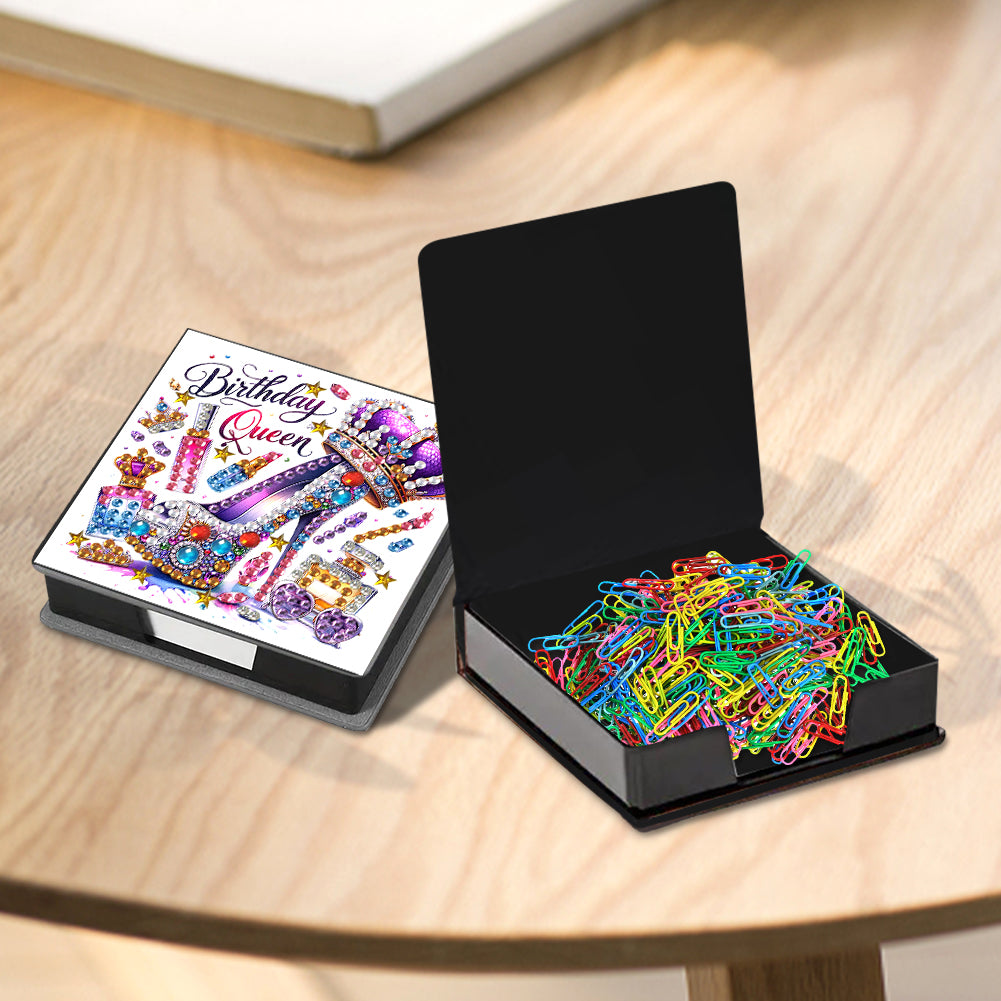 Animals Diamond Painting Notecard Box Gem Art Sticky Note Holder for Home Office