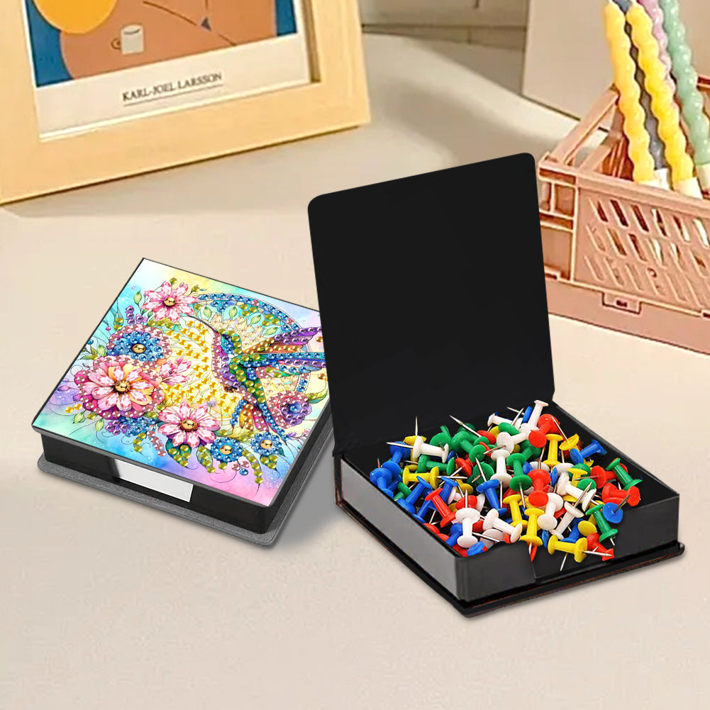 Animals Diamond Painting Notecard Box Gem Art Sticky Note Holder for Home Office