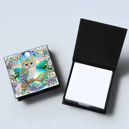 Animals Diamond Painting Notecard Box Gem Art Sticky Note Holder for Home Office