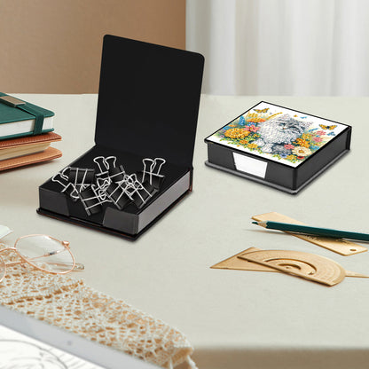 Animals Diamond Painting Notecard Box Gem Art Sticky Note Holder for Home Office