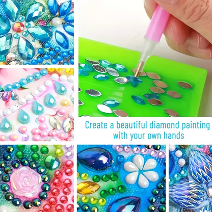 Animals Diamond Painting Notecard Box Gem Art Sticky Note Holder for Home Office