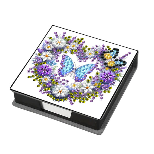 Animals Diamond Painting Notecard Box Gem Art Sticky Note Holder for Home Office