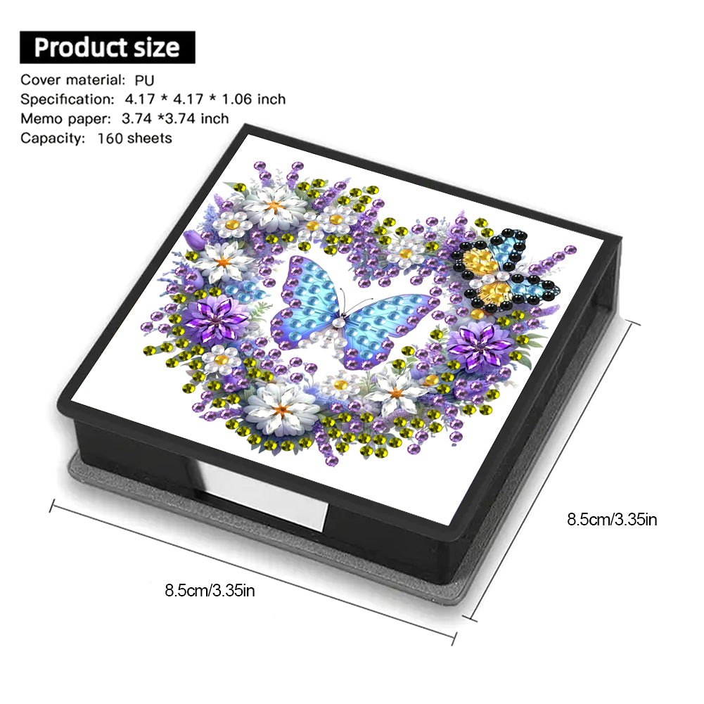 Animals Diamond Painting Notecard Box Gem Art Sticky Note Holder for Home Office