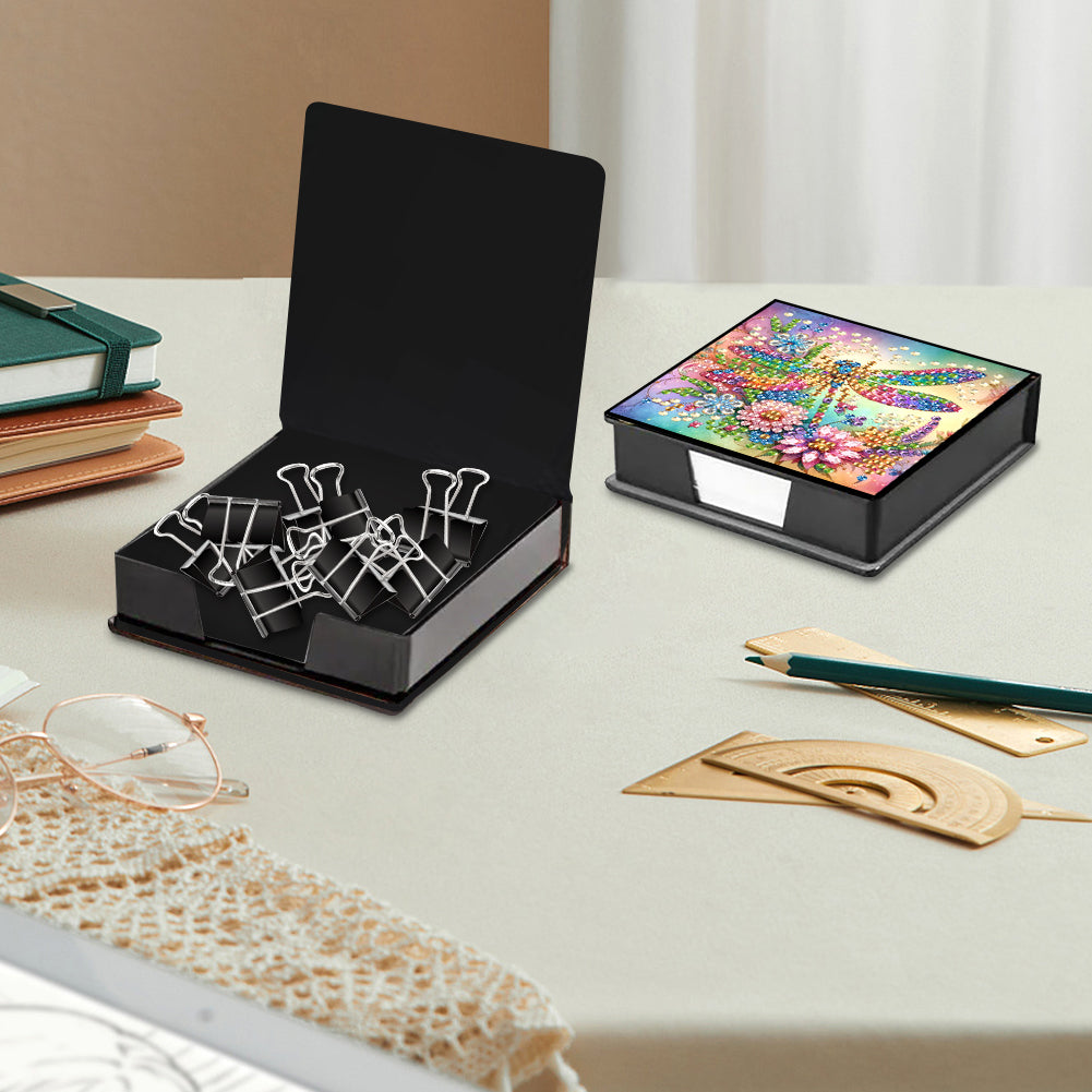 Animals Diamond Painting Notecard Box Gem Art Sticky Note Holder for Home Office