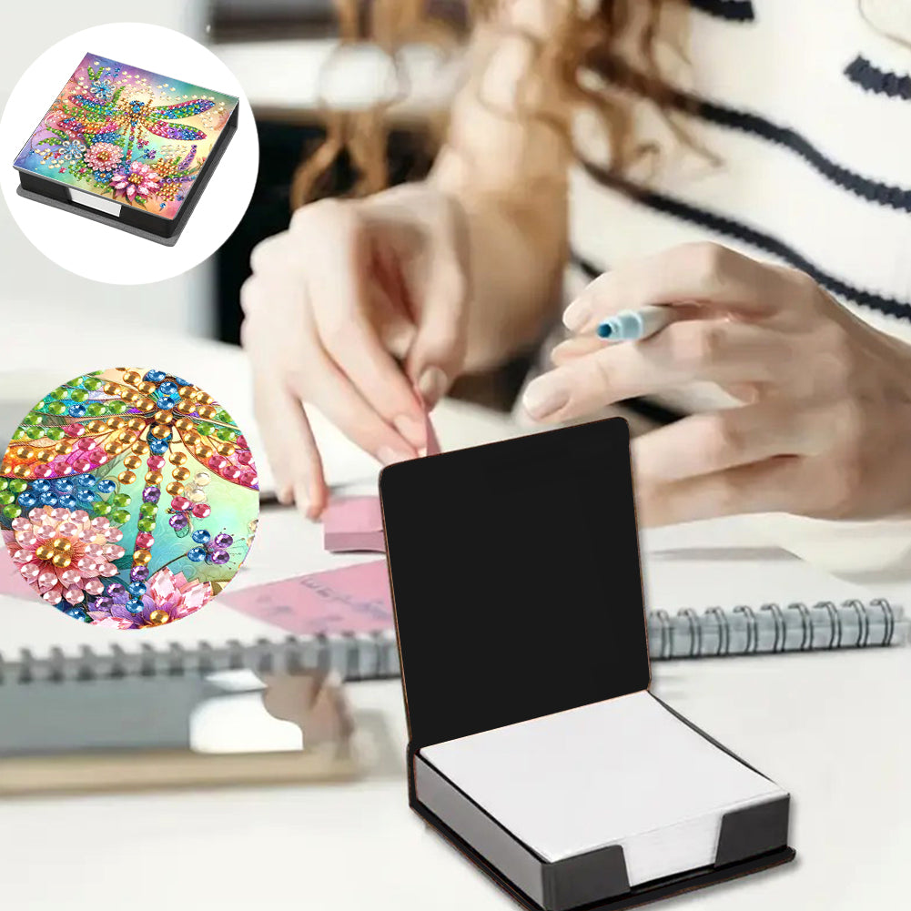 Animals Diamond Painting Notecard Box Gem Art Sticky Note Holder for Home Office