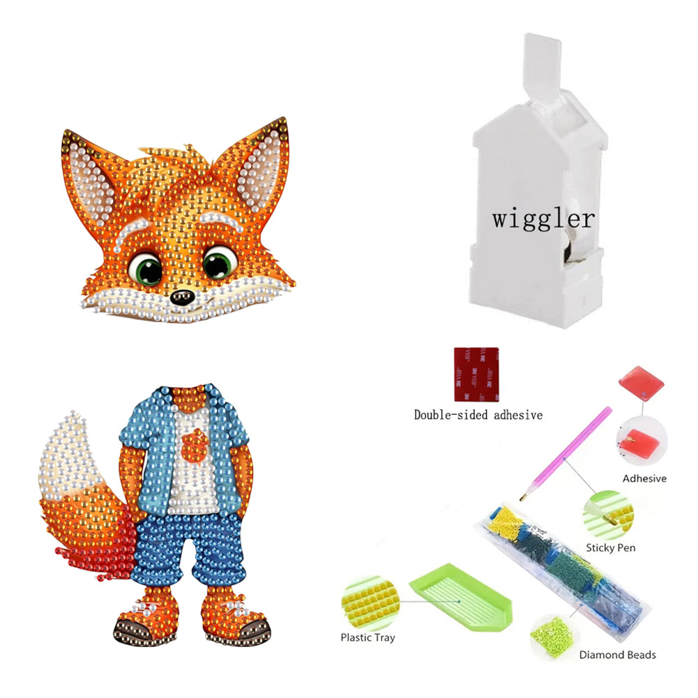Acrylic Shaking Head Animal Desktop Diamond Art Kits Cat Dog Bedroom Table Decor