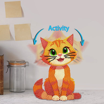 Acrylic Shaking Head Animal Desktop Diamond Art Kits Cat Dog Bedroom Table Decor