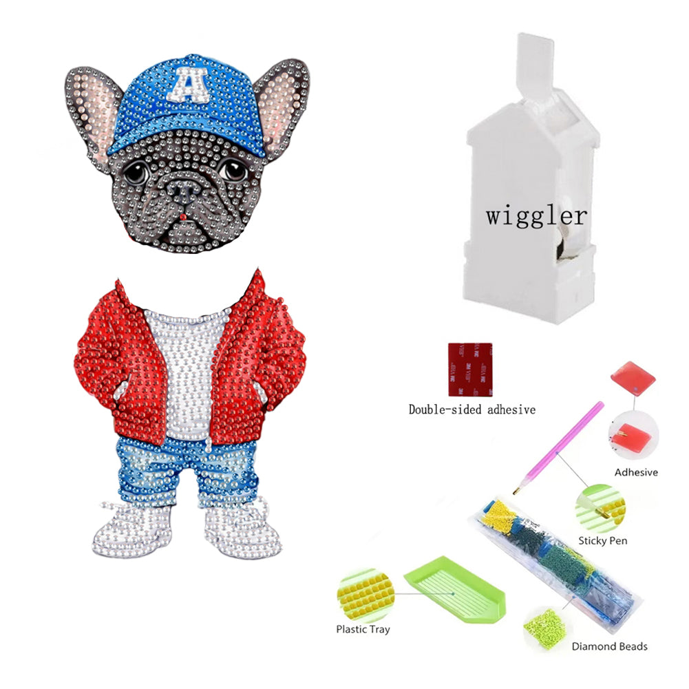 Acrylic Shaking Head Animal Desktop Diamond Art Kits Cat Dog Bedroom Table Decor