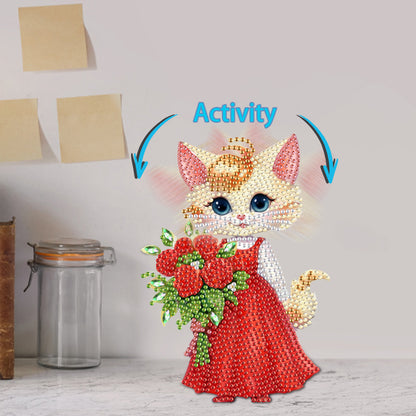 Acrylic Shaking Head Animal Desktop Diamond Art Kits Cat Dog Bedroom Table Decor