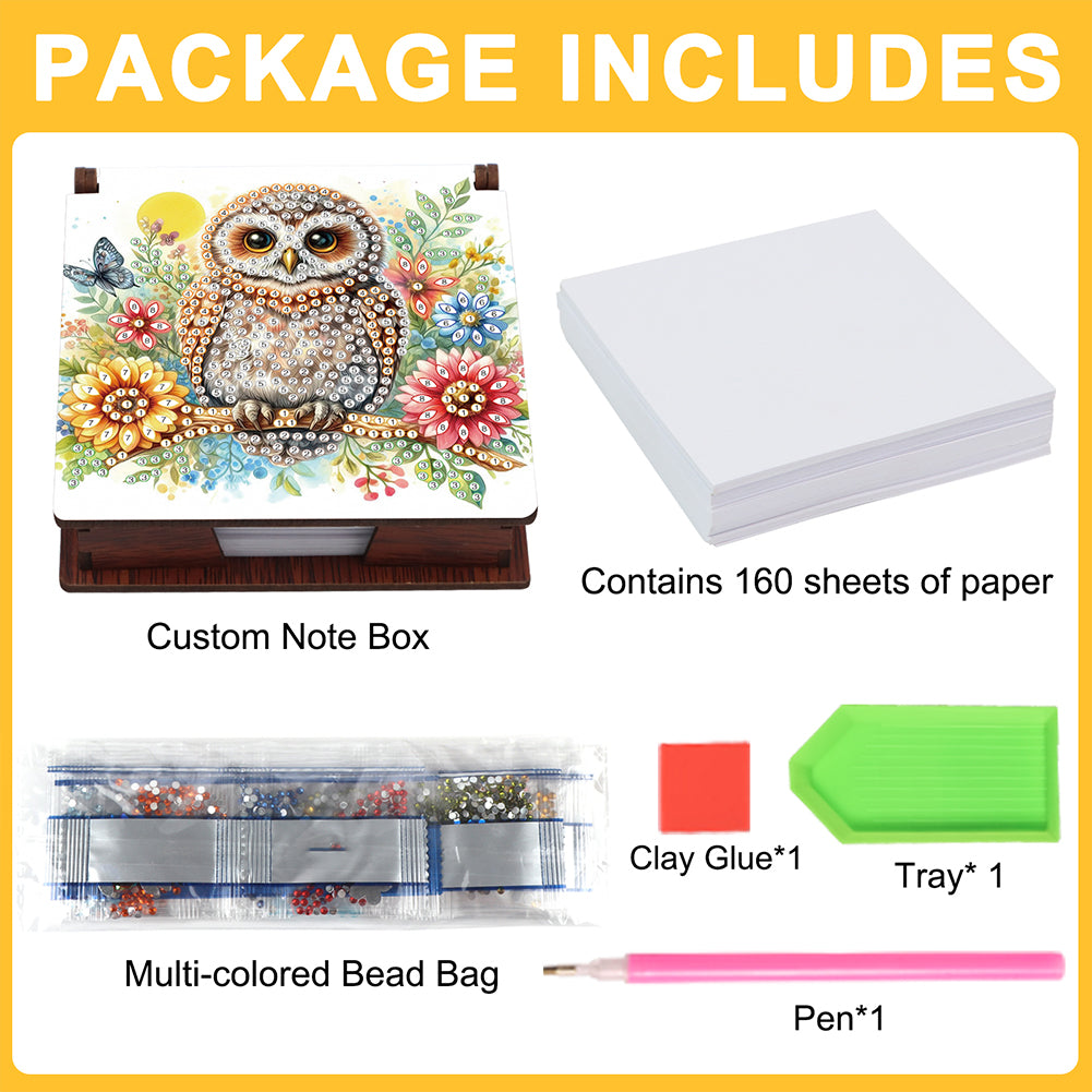 1pc Diamond Painting Kit Note Box 160 Sticky Notes Home Office School Supplies