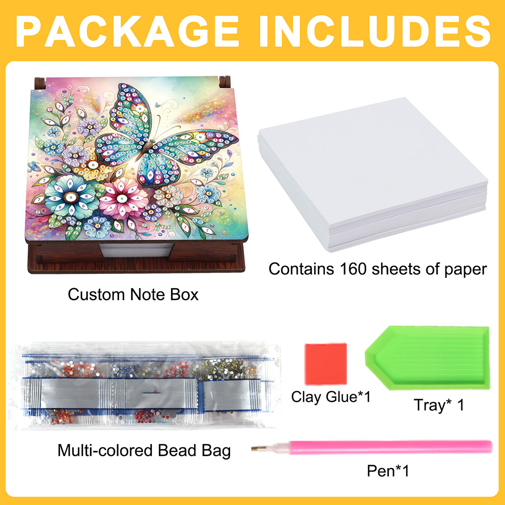 1pc Diamond Painting Kit Note Box 160 Sticky Notes Home Office School Supplies