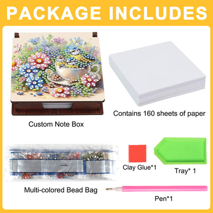 1pc Diamond Painting Kit Note Box 160 Sticky Notes Home Office School Supplies