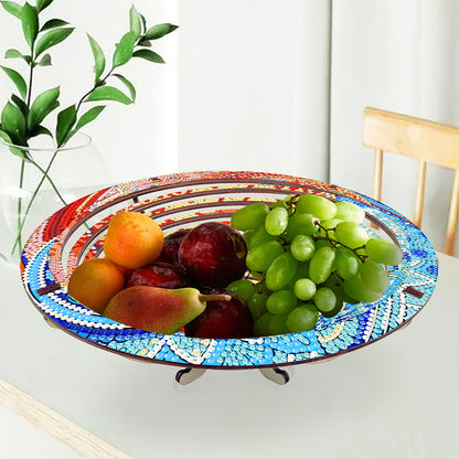 Diamond Painting Wooden Serving Tray Decorative Diamond Painting Dining Plate