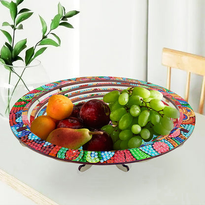 Diamond Painting Wooden Serving Tray Decorative Diamond Painting Dining Plate