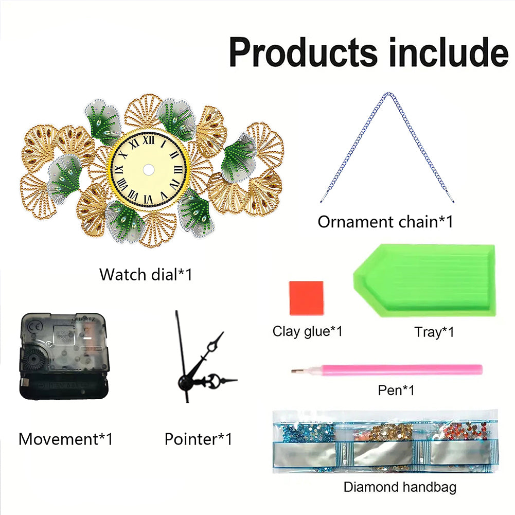 DIY Diamond Painting Clock Kits Diamond Art Clock Ornaments Kit Home Wall Decor