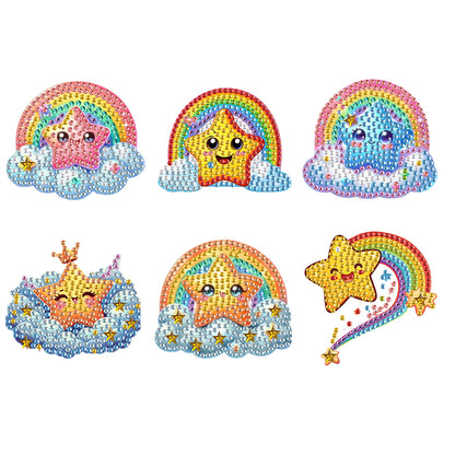 6Pcs Diamond Painting Refrigerator Magnets Diamond Art Kits for Adults Beginners