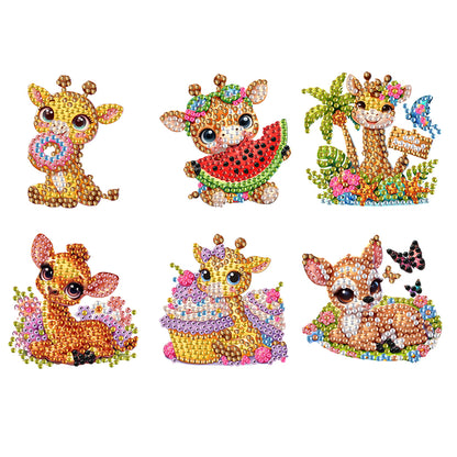 6Pcs Diamond Painting Refrigerator Magnets Diamond Art Kits for Adults Beginners