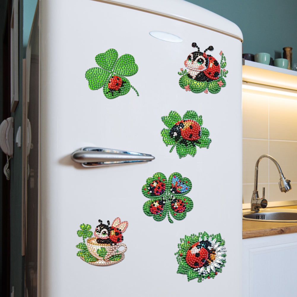 6Pcs Diamond Painting Refrigerator Magnets Diamond Art Kits for Adults Beginners