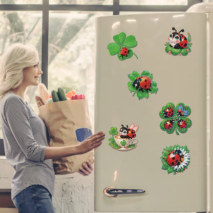 6Pcs Diamond Painting Refrigerator Magnets Diamond Art Kits for Adults Beginners