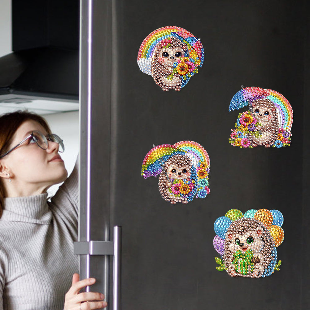 6Pcs Diamond Painting Refrigerator Magnets Diamond Art Kits for Adults Beginners