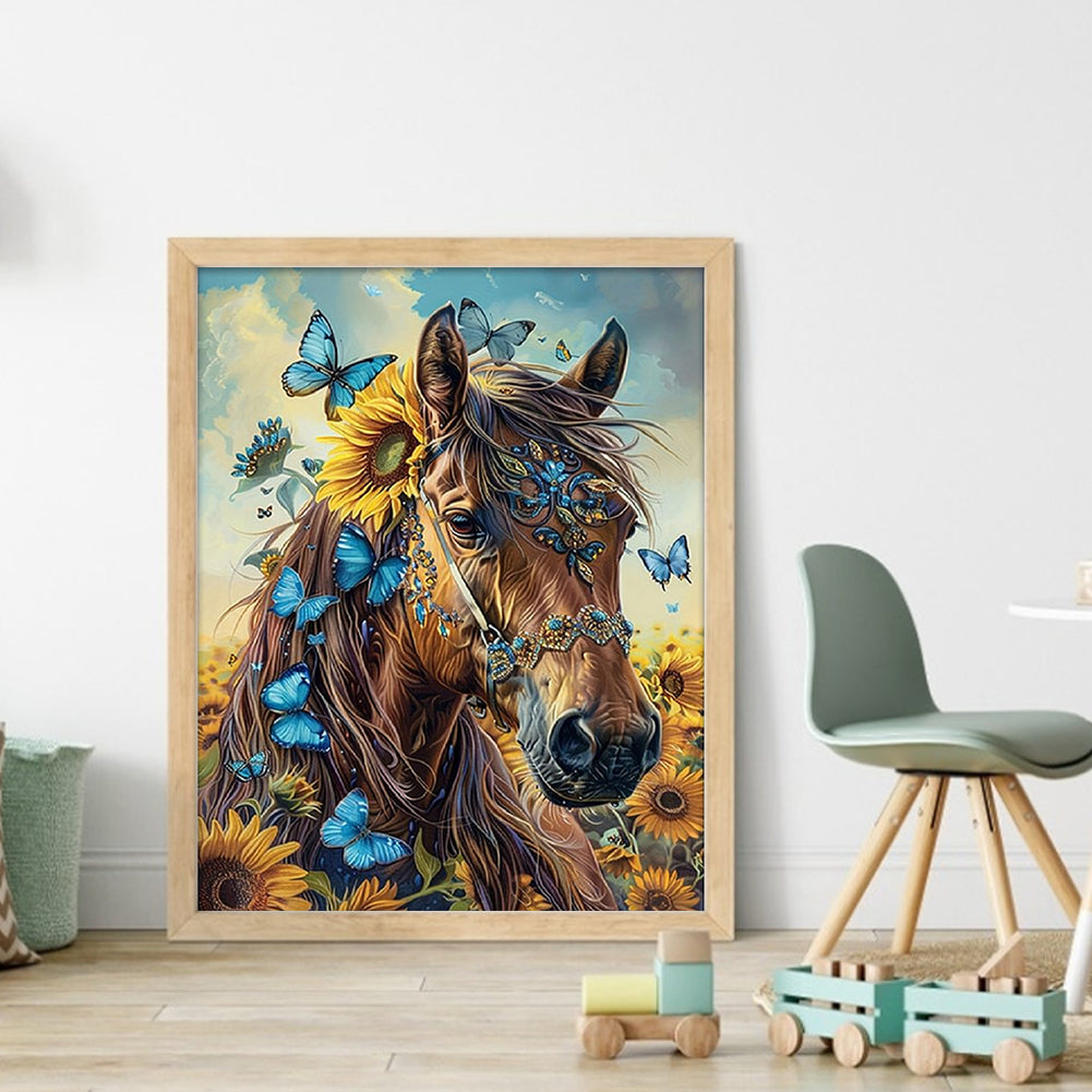 Horse - 11CT Stamped Cross Stitch 40*50CM