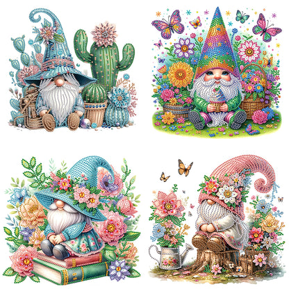 4 Pcs Gnome - Special Shaped Drill Diamond Painting 30*30CM