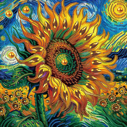 4 Pcs Flowers - Special Shaped Drill Diamond Painting 30*30CM
