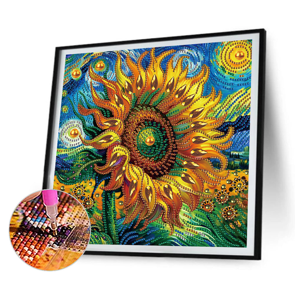 4 Pcs Flowers - Special Shaped Drill Diamond Painting 30*30CM