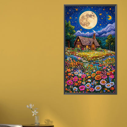 Flower Sea Hut - Full AB Round Drill Diamond Painting 40*70CM