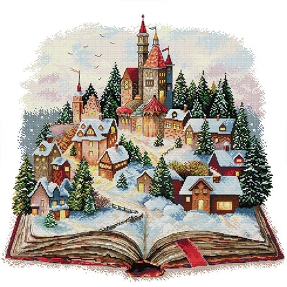 Magic Castle - 14CT Stamped Cross Stitch 52*52CM(Joy Sunday)