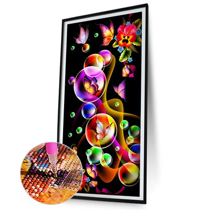 2 Pcs Flowers - Full AB Round Drill Diamond Painting 40*80CM