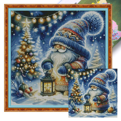 Dwarfs With Lanterns - 14CT Stamped Cross Stitch 65*65CM(Fairy Brand)