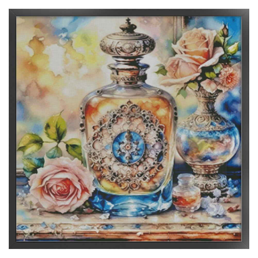 Luxury Fragrance - 14CT Stamped Cross Stitch 85*85CM(Fairy Brand)