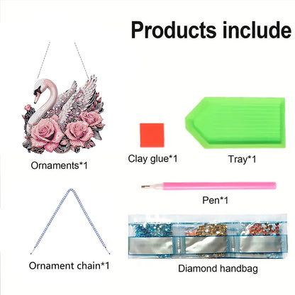 Acrylic Special Shape Animals Diamond Painting Ornaments for Garden Window Decor