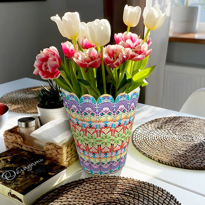 Diamond Painting Flower Vase Rhinestones Desktop Ornaments for Home Office Decor