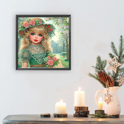 Elegant Little Girl - Special Shaped Drill Diamond Painting 30*30CM