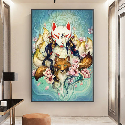 Japanese Fox - 11CT Stamped Cross Stitch 50*75CM