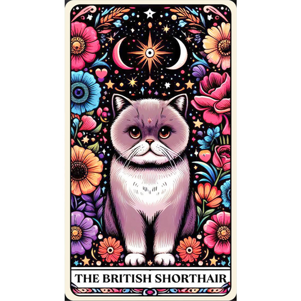 British Shorthair Cat - Full AB Round Drill Diamond Painting 40*70CM